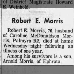 Bob Morris obituary 